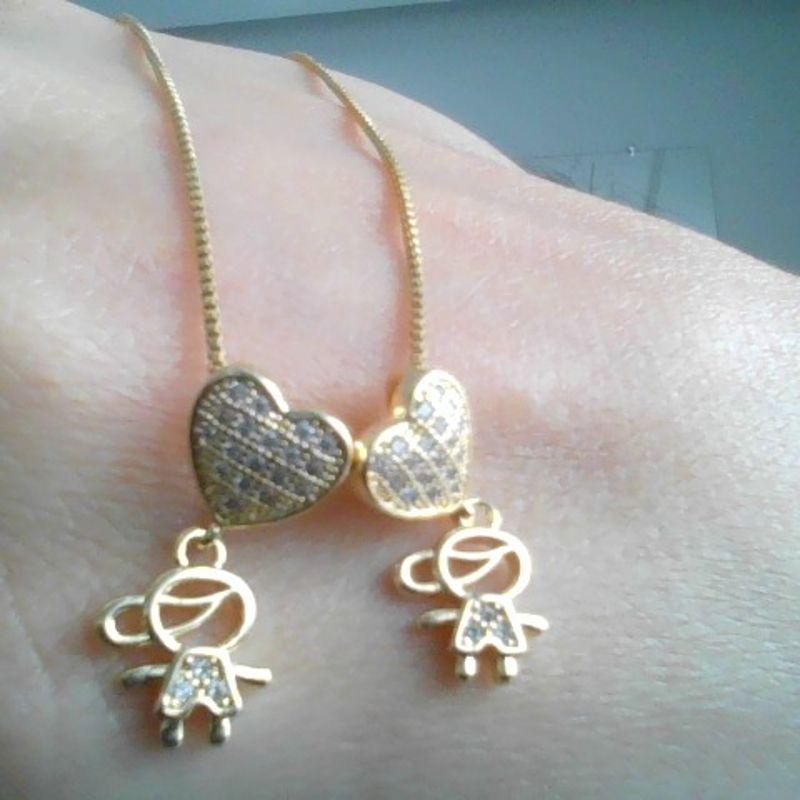 Colar 2 Corações 2 Filhos