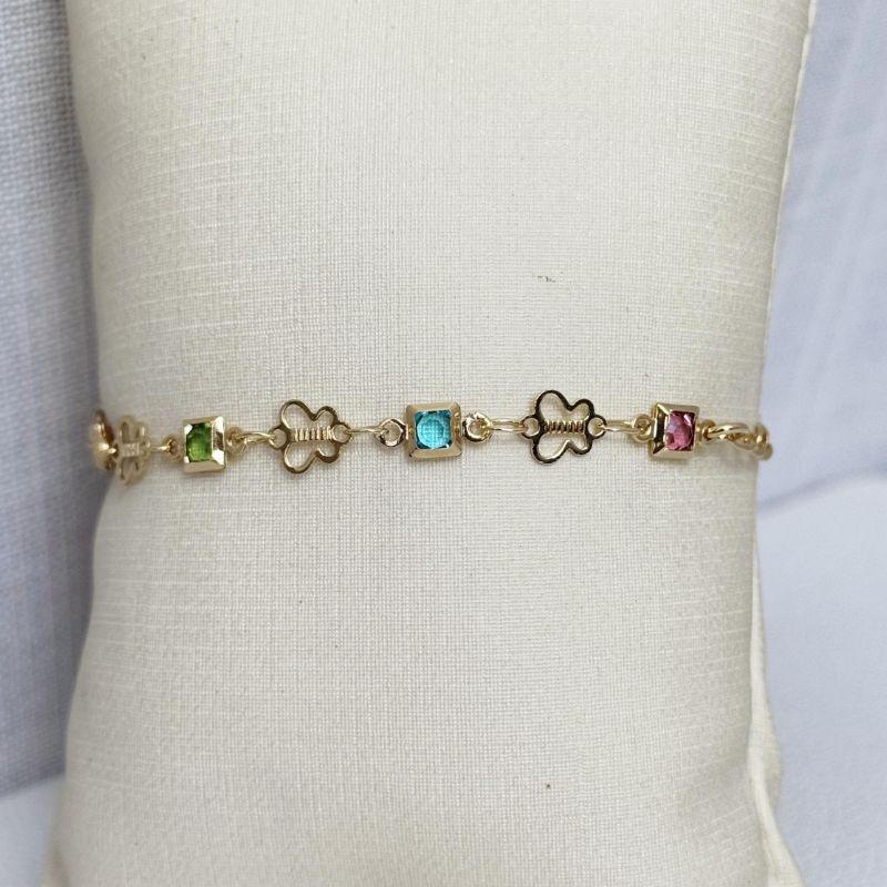 Pulseira Borboleta Colorida Infantil