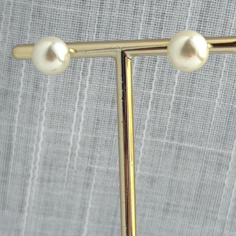 Brinco Pérola Achatado 10mm