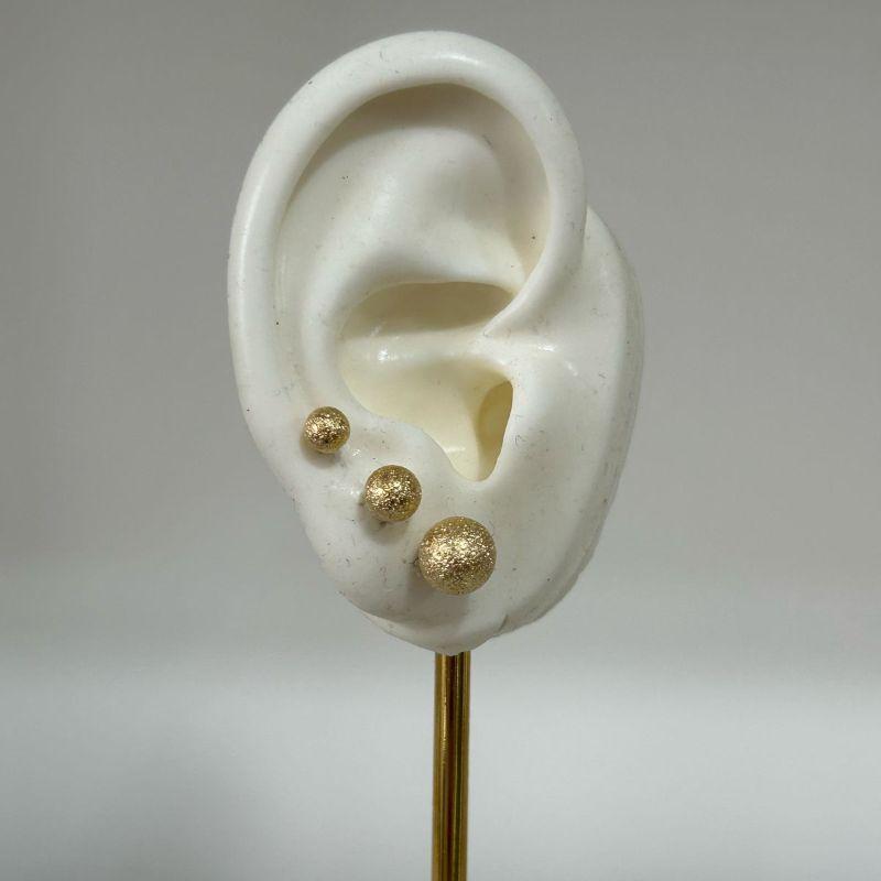 Trio de Brinco Esfera Fosca