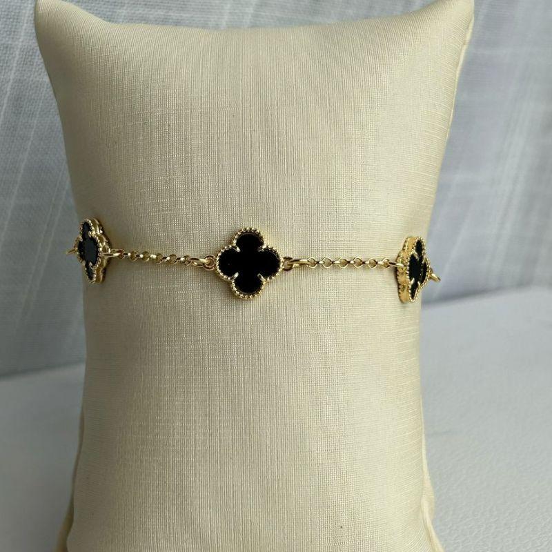 Pulseira Trevo Preta