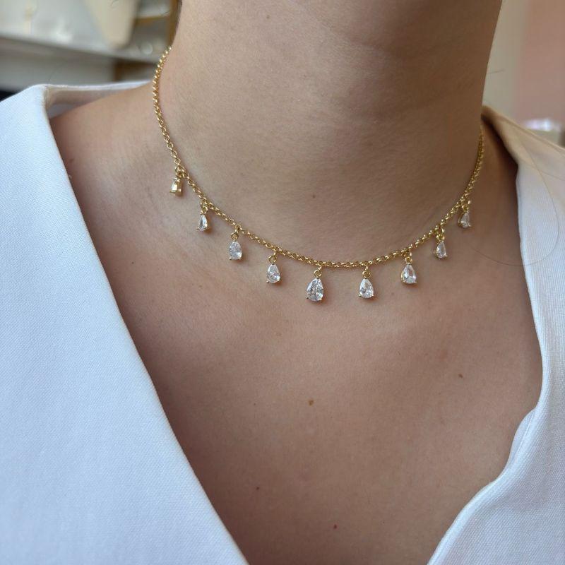 Choker Elo Português Gotas