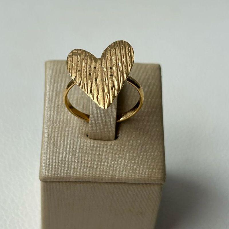 Anel Coração Chapa