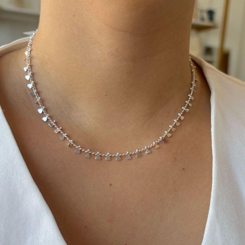 Colar Mini Corações Pendurados