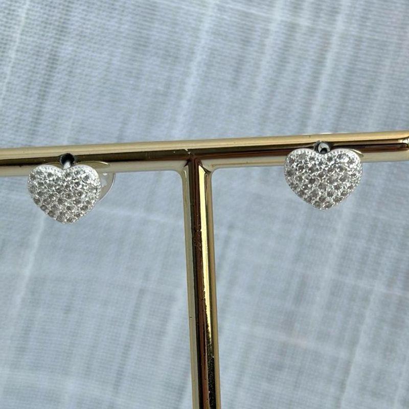 Brinco Coração Puff