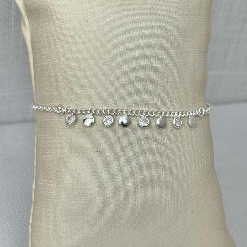 Tornozeleira Ponto Zircônia e Chapa