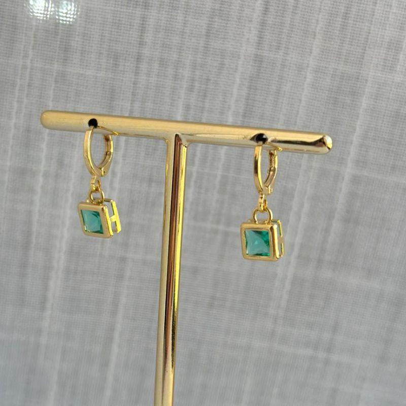 Brinco Clic Verde Rosa