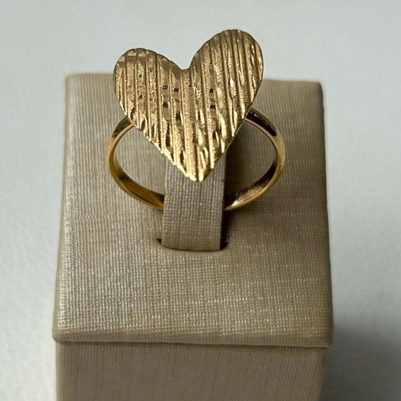 Anel Coração Chapa