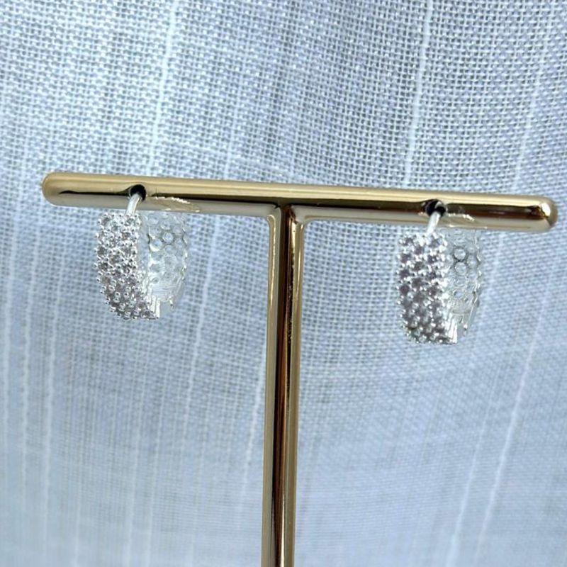 Brinco Argola P Microcravejada Colorida e Cristal