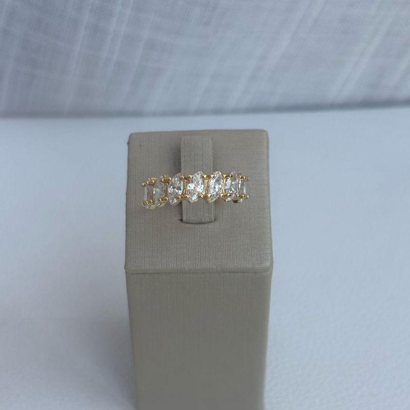 Anel Navete 7 Pedras