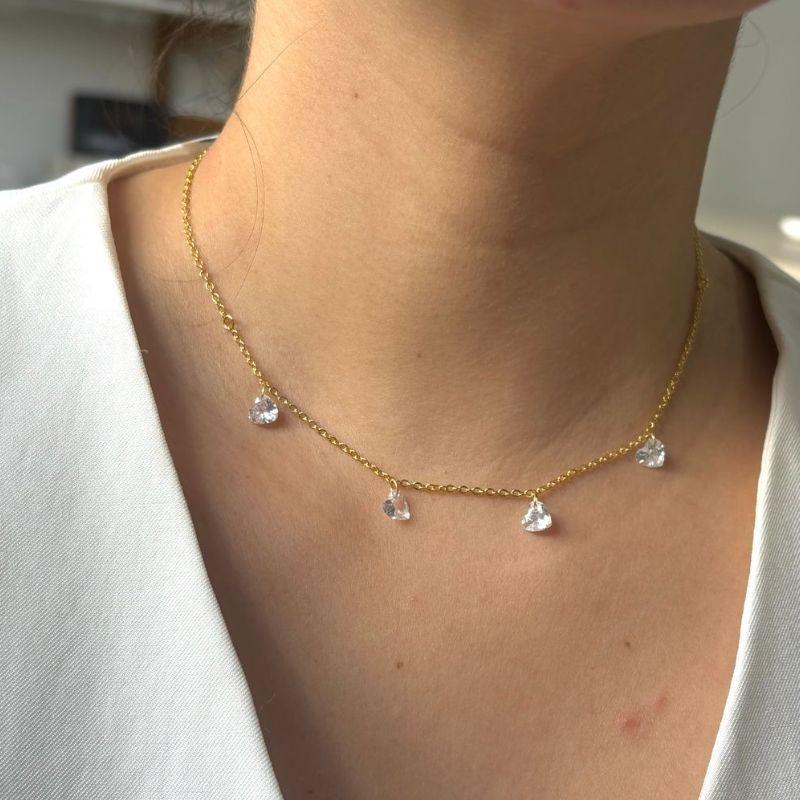 Colar Corações Pendurados