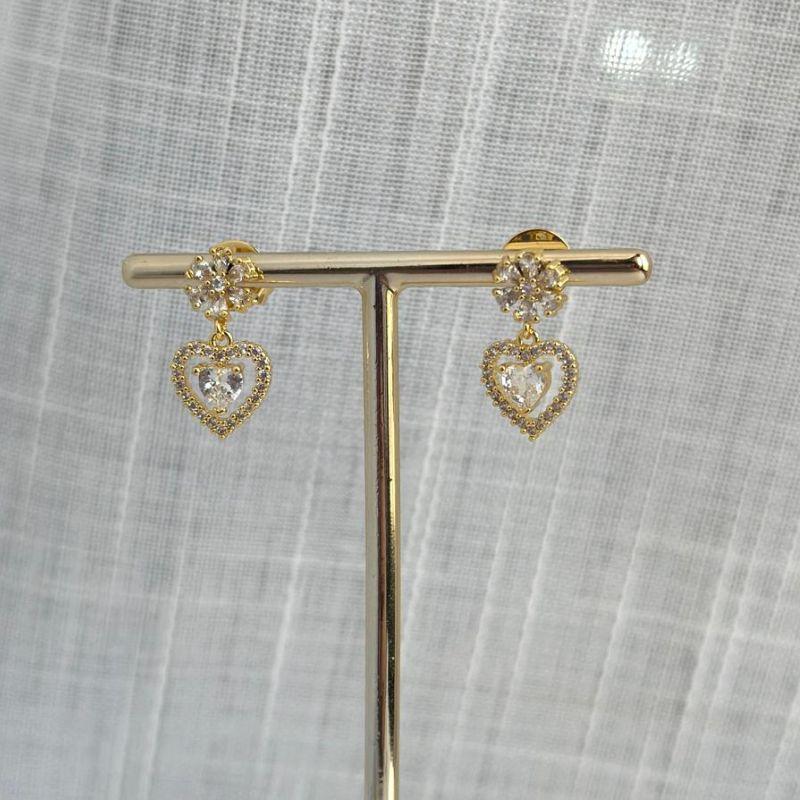 Brinco Flor Coração