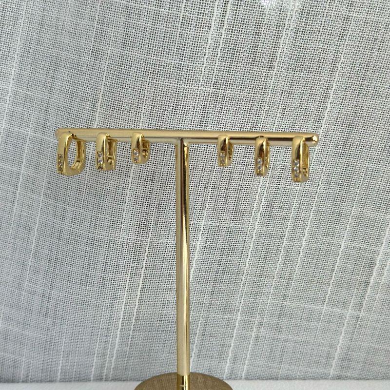 Trio de brinco Quadrado