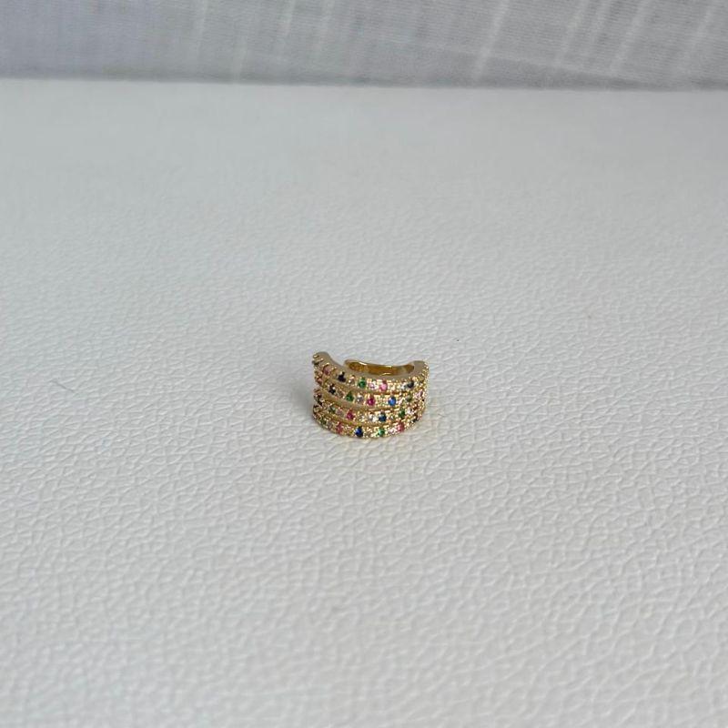 Piercing 5 Aros Microcravejado Colorido