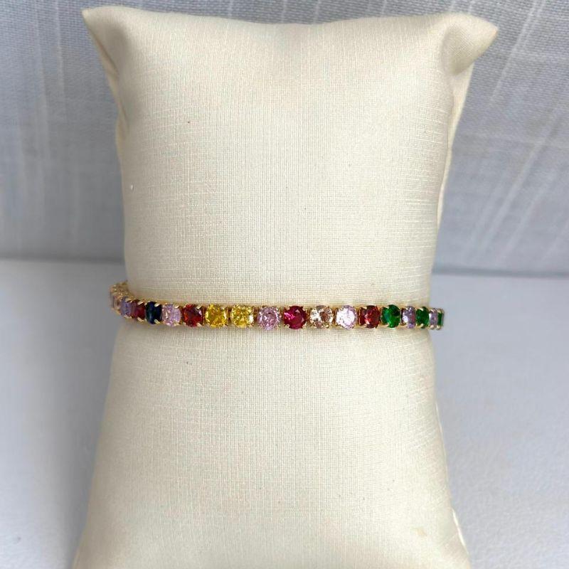 Pulseira Riviera Colorida 4 mm