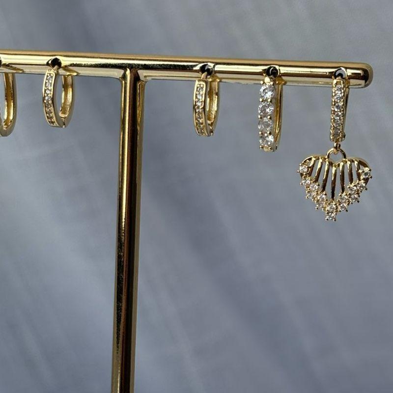 Trio de Brinco Coração