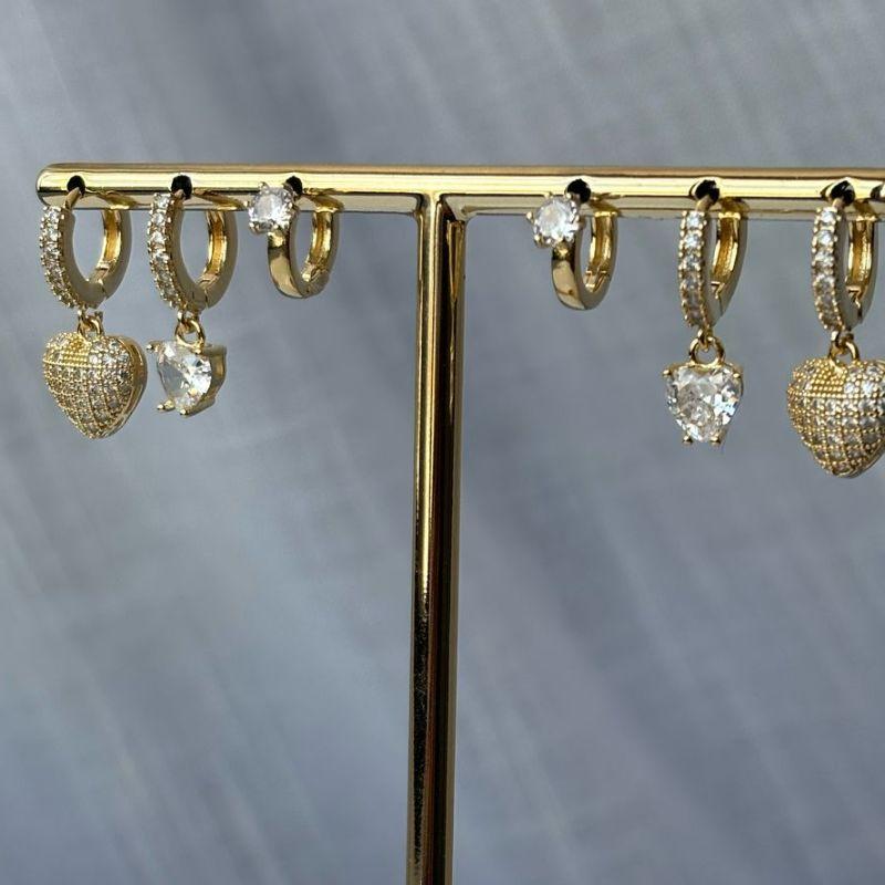 Trio de Brinco Coração