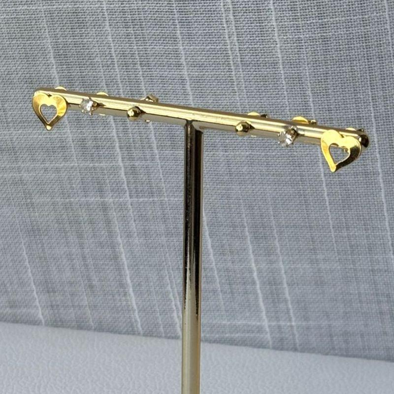 Trio de Brinco Coração Vazado