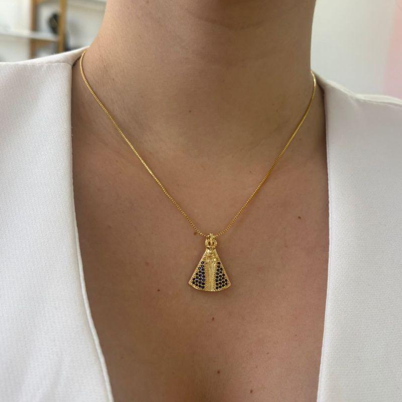 Colar Nossa Senhora Manto Azul